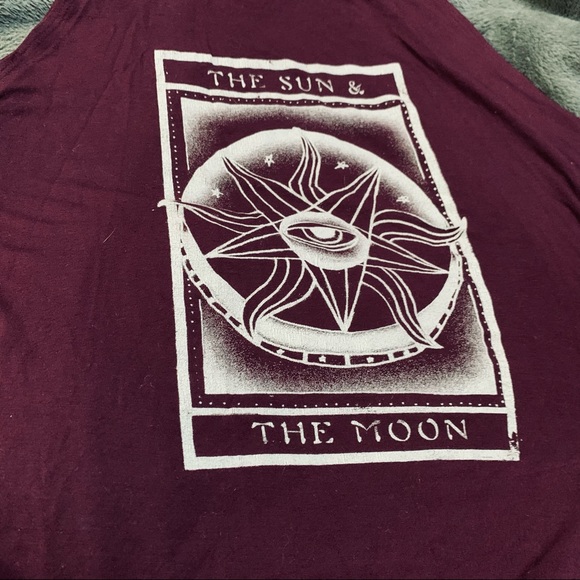 Two AEO Soft and Sexy High-Neck Tank Tops (Washed Black and Maroon) - Picture 2 of 10